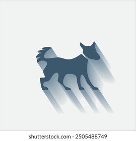 Vector dark color icon with shadow on light background