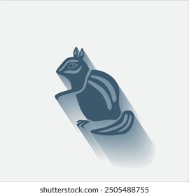 Vector de color oscuro con sombra sobre fondo claro