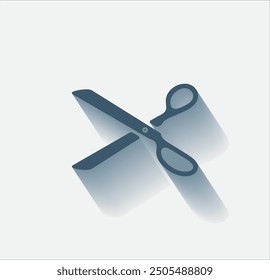Vector dark color icon with shadow on light background