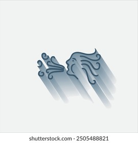 Vector de color oscuro con sombra sobre fondo claro
