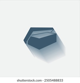Vector de color oscuro con sombra sobre fondo claro