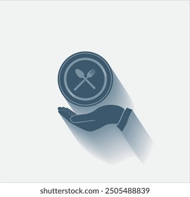 Vector de color oscuro con sombra sobre fondo claro