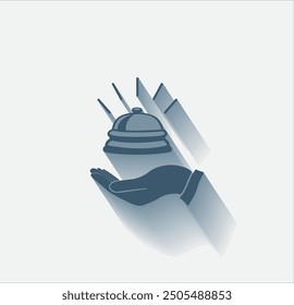 Vector de color oscuro con sombra sobre fondo claro