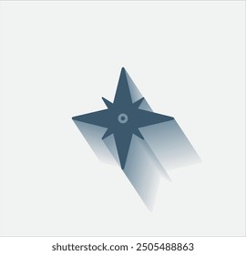 Vector dark color icon with shadow on light background