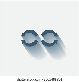 Vector dark color icon with shadow on light background