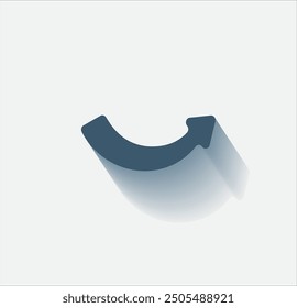 Vector dark color icon with shadow on light background