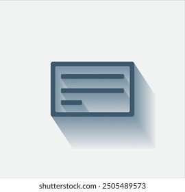 Vektorsymbol mit dunkler Farbe und Schatten auf hellem Hintergrund