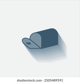 Vector dark color icon with shadow on light background