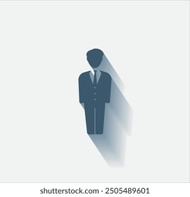 Vector dark color icon with shadow on light background