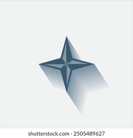 Vector dark color icon with shadow on light background