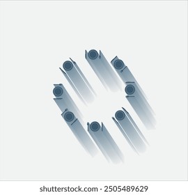 Vector dark color icon with shadow on light background