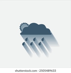 Vector de color oscuro con sombra sobre fondo claro
