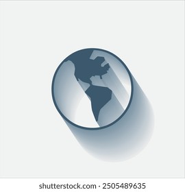 Vector de color oscuro con sombra sobre fondo claro