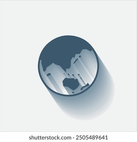 Vektorsymbol mit dunkler Farbe und Schatten auf hellem Hintergrund