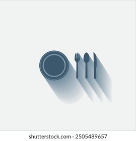 Vektorsymbol mit dunkler Farbe und Schatten auf hellem Hintergrund