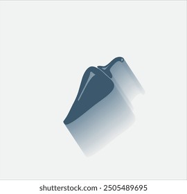 Vector dark color icon with shadow on light background