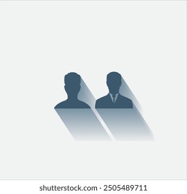 Vector dark color icon with shadow on light background