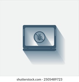 Vector de color oscuro con sombra sobre fondo claro