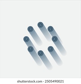 Vector dark color icon with shadow on light background