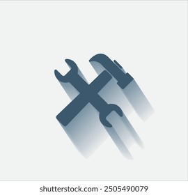 Vector dark color icon with shadow on light background