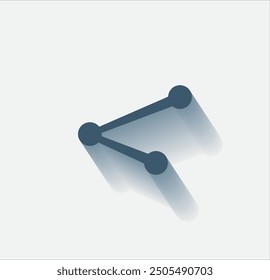 Vector de color oscuro con sombra sobre fondo claro