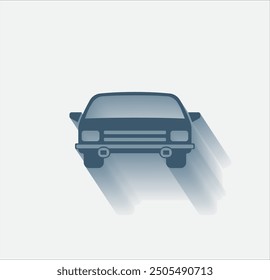 Vector de color oscuro con sombra sobre fondo claro