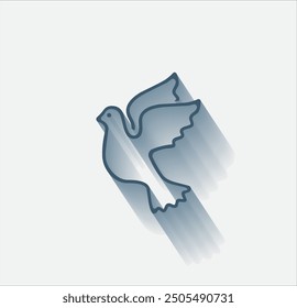 Vector dark color icon with shadow on light background