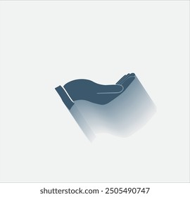Vector de color oscuro con sombra sobre fondo claro
