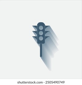 Vector dark color icon with shadow on light background