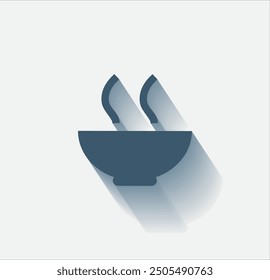 Vector dark color icon with shadow on light background