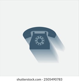 Vector dark color icon with shadow on light background