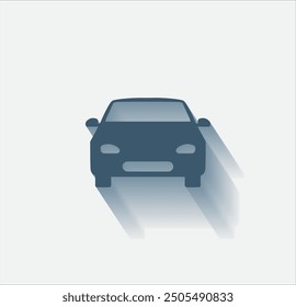 Vector de color oscuro con sombra sobre fondo claro