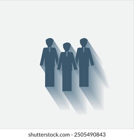 Vector dark color icon with shadow on light background