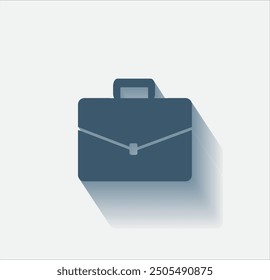 Vector dark color icon with shadow on light background