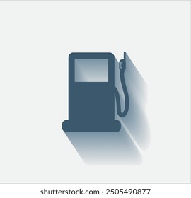 Vector dark color icon with shadow on light background