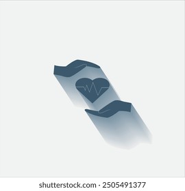 Vector dark color icon with shadow on light background