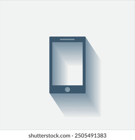 Vector dark color icon with shadow on light background
