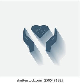 Vector dark color icon with shadow on light background
