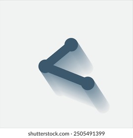 Vector dark color icon with shadow on light background
