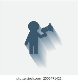 Vector de color oscuro con sombra sobre fondo claro