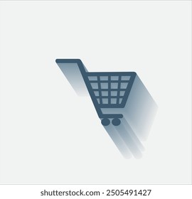 Vector dark color icon with shadow on light background