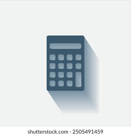 Vector dark color icon with shadow on light background