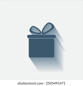 Vector dark color icon with shadow on light background