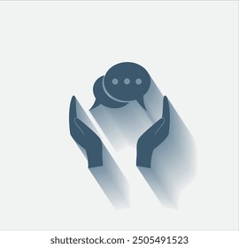 Vector dark color icon with shadow on light background