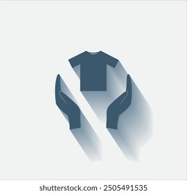 Vector dark color icon with shadow on light background