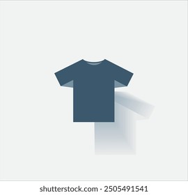 Vector dark color icon with shadow on light background