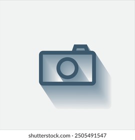 Vector dark color icon with shadow on light background
