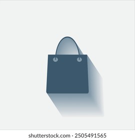 Vector dark color icon with shadow on light background