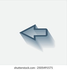 Vector dark color icon with shadow on light background