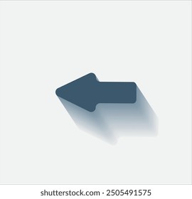 Vector dark color icon with shadow on light background